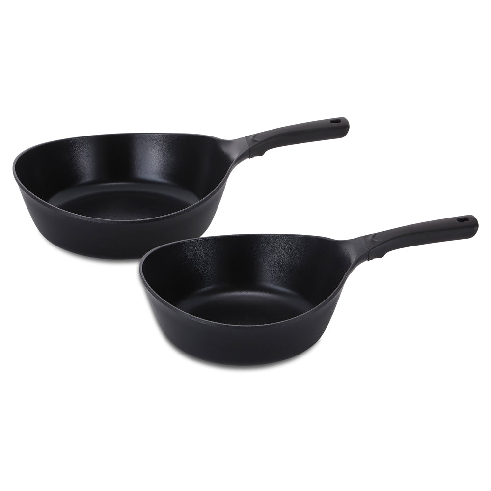 Neoflam Vulcan 24, 28cm Wok Set Induction Black