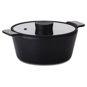 Neoflam Vulcan 24cm Casserole with glass lid Induction Black