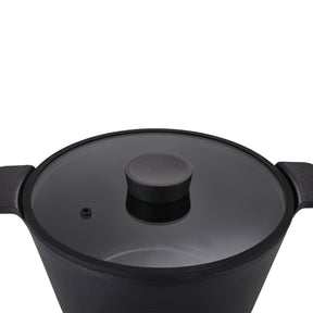 Neoflam Vulcan 24cm Casserole with glass lid Induction Black