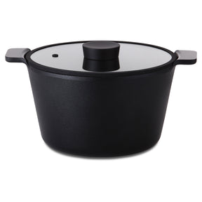 Neoflam Vulcan 26cm Deep casserole with glass lid Induction Black
