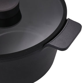 Neoflam Vulcan 24cm Casserole with glass lid Induction Black