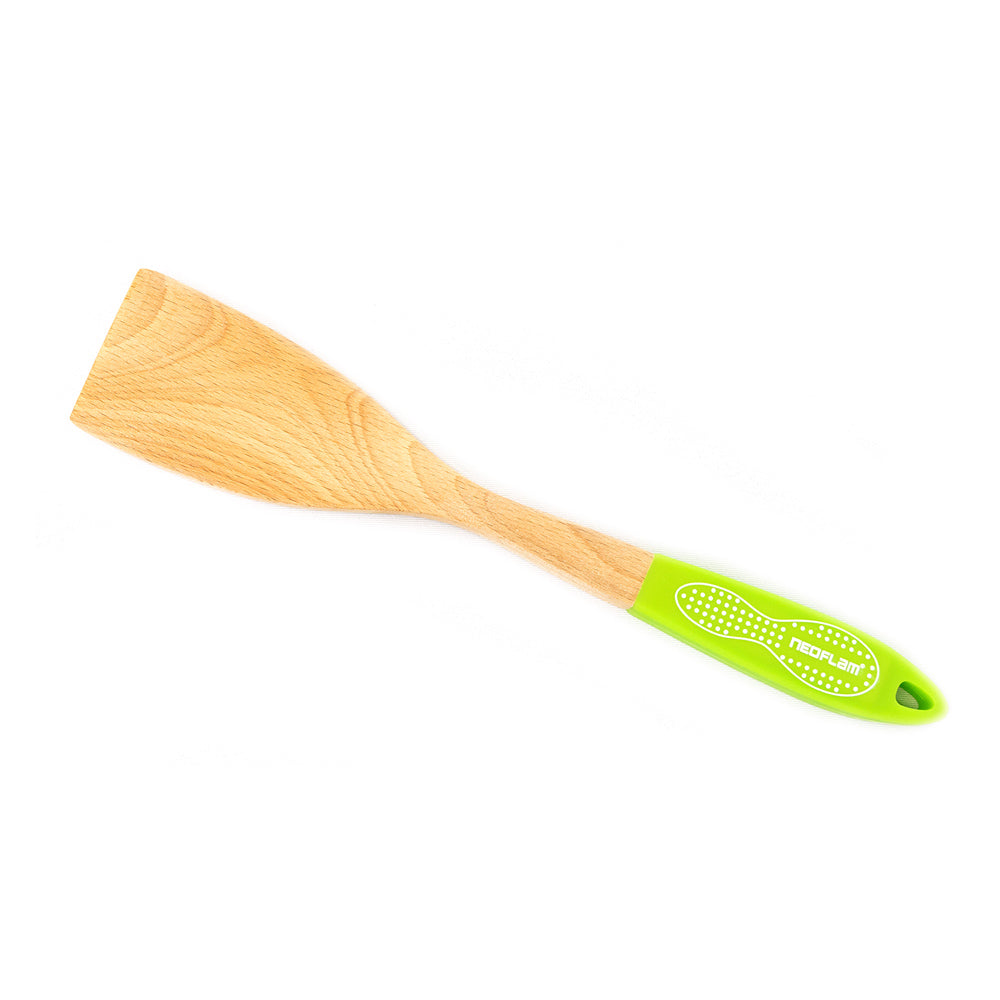 Neoflam Beechwood Turner with Green Silicon Handle