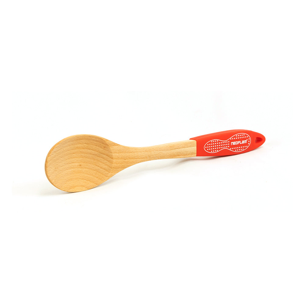Neoflam Beechwood Spoon with Red Silicon Handle
