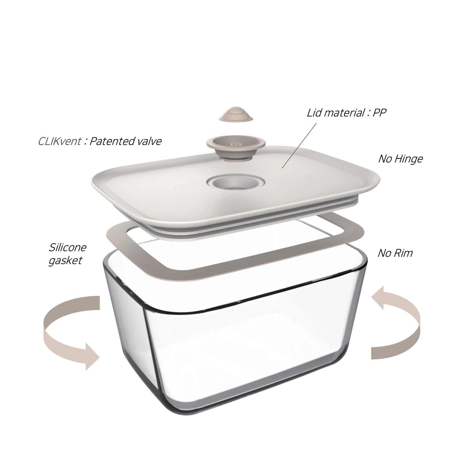 Neoflam Clik Glass food container set of 12