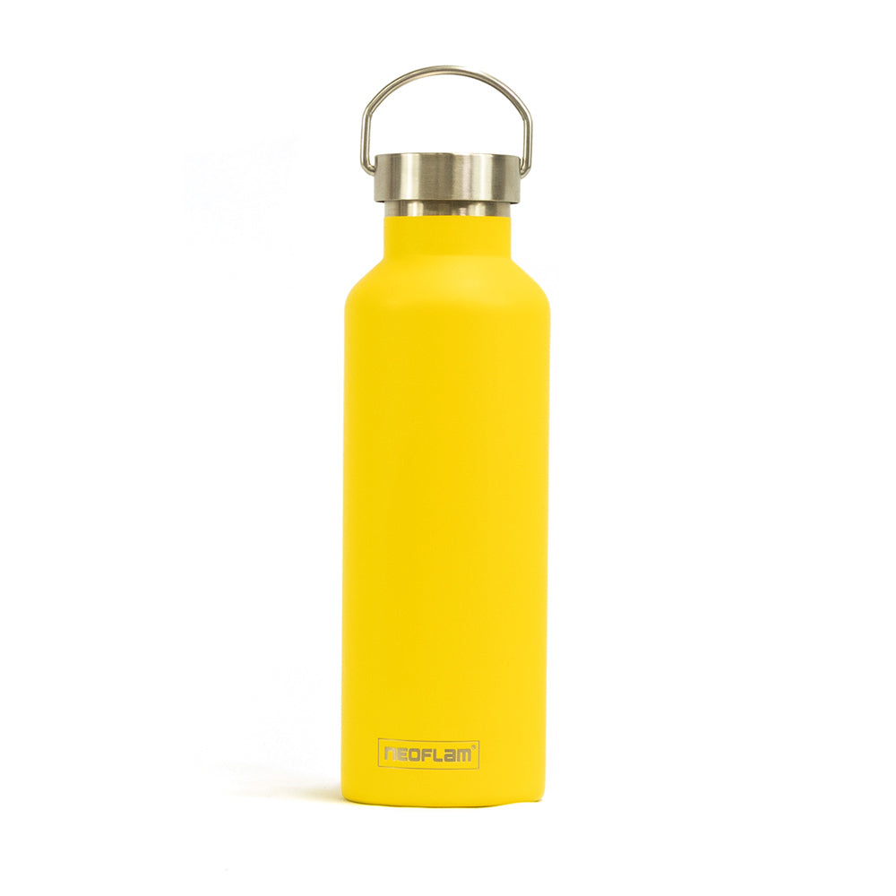 750ml Neoflam Go+ Tumbler Stainless Steel Double Walled and Vacuum Insulated Yellow - 100% plastic free