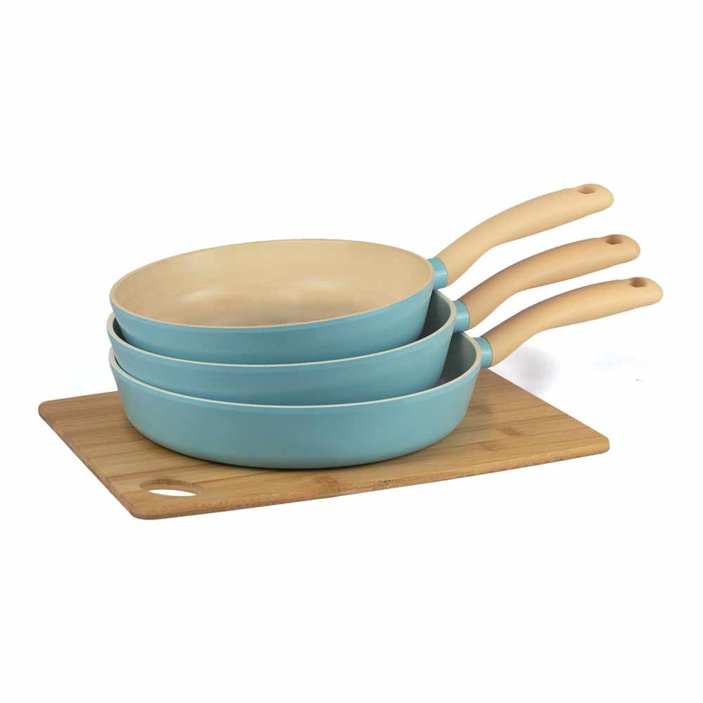 Neoflam Retro Induction Set - 24 and 28cm Fry pans and a 26cm Chef pan Mint