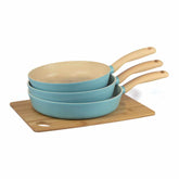 Neoflam Retro Induction Set - 24 and 28cm Fry pans and a 26cm Chef pan Mint