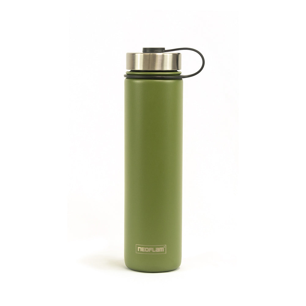 750ml Neoflam Skinny Stainless Steel Double Walled and Vacuum Insulated Water Bottle Green Jade