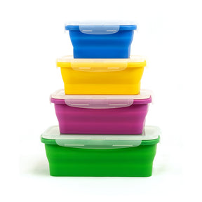 Neoflam Set of 4 Collapsible Silicone Food Storage Containers