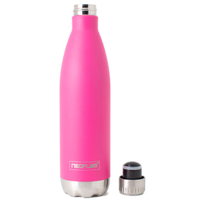 750ml Neoflam Classic Stainless Steel Double Walled and Vacuum Insulated Water Bottle Pink