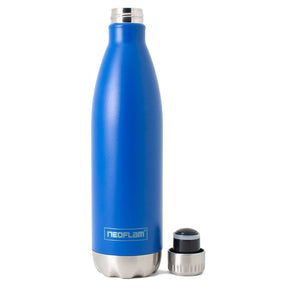 750ml Neoflam Classic Stainless Steel Double Walled and Vacuum Insulated Water Bottle Blue
