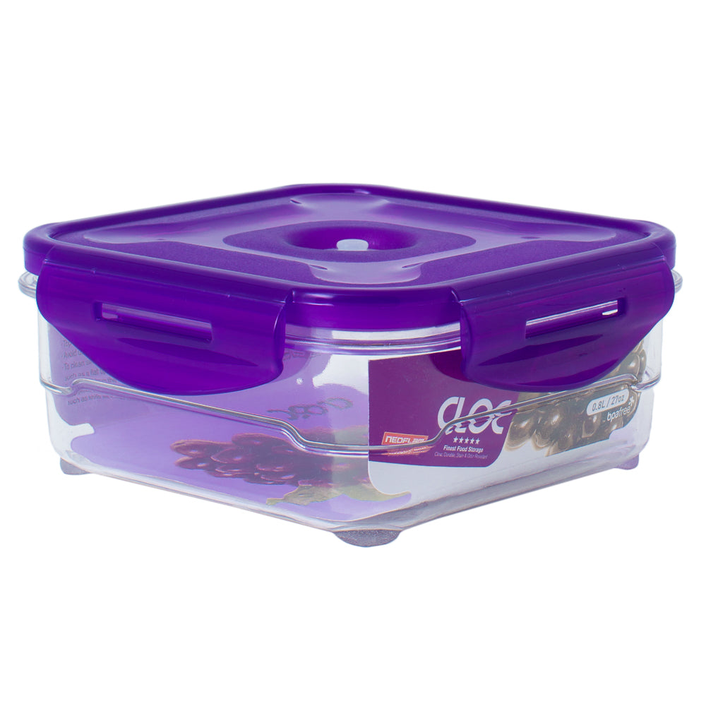 Neoflam CLOC Tritan Vacuum Container Square 800ml - BPA Fee