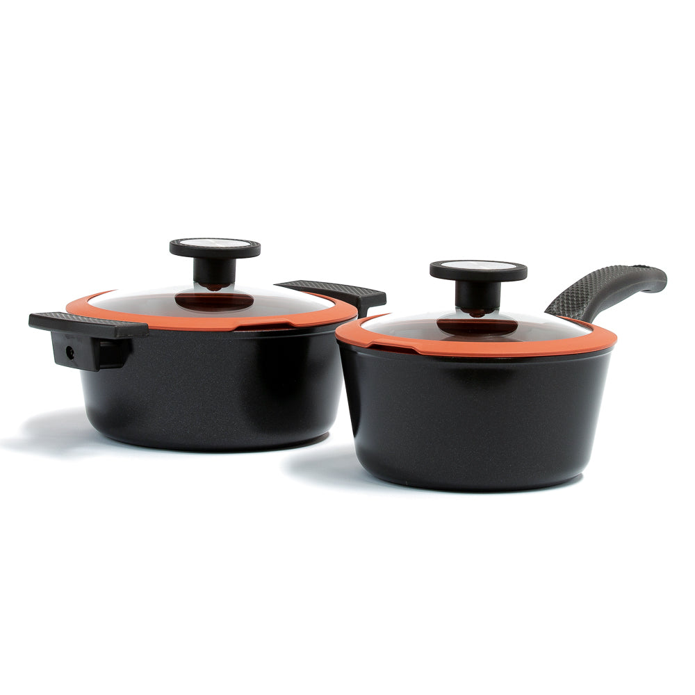 Neoflam De Chef 18 and 20 Induction saucepan set