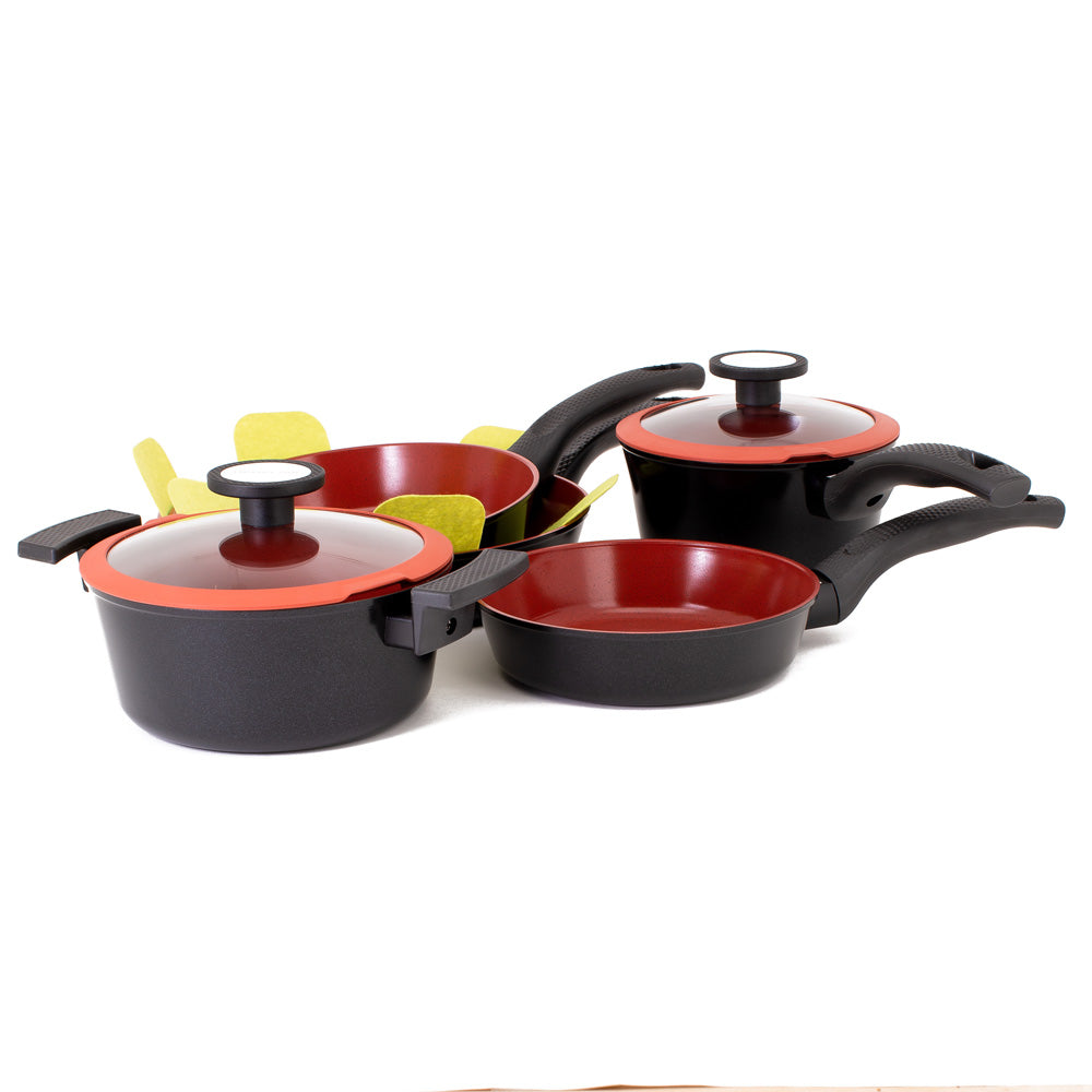 Neoflam De Chef induction set of 5 plus bonus pan protector