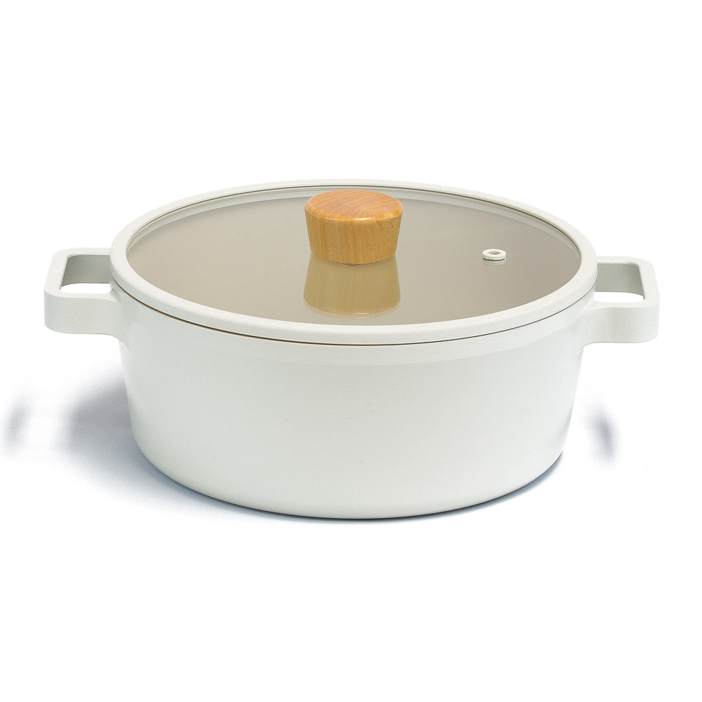 Neoflam Fika 22cm Stockpot Induction with Silicon Rim Glass Lid