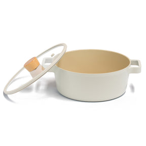 Neoflam Fika 22cm Stockpot Induction with Silicon Rim Glass Lid