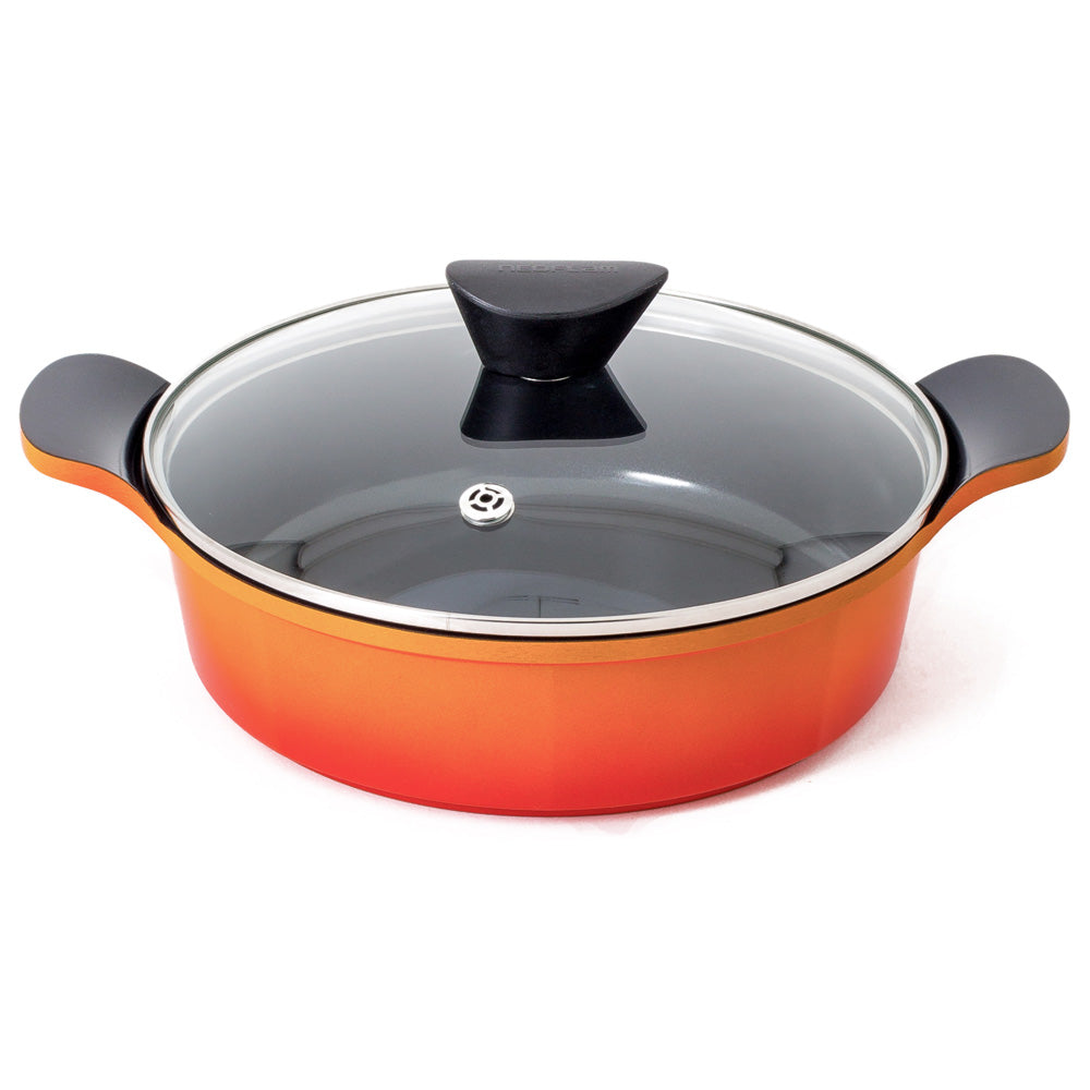 Neoflam Venn Orange Induction set 3 Piece Set 26, 28  24 Low Casseroles