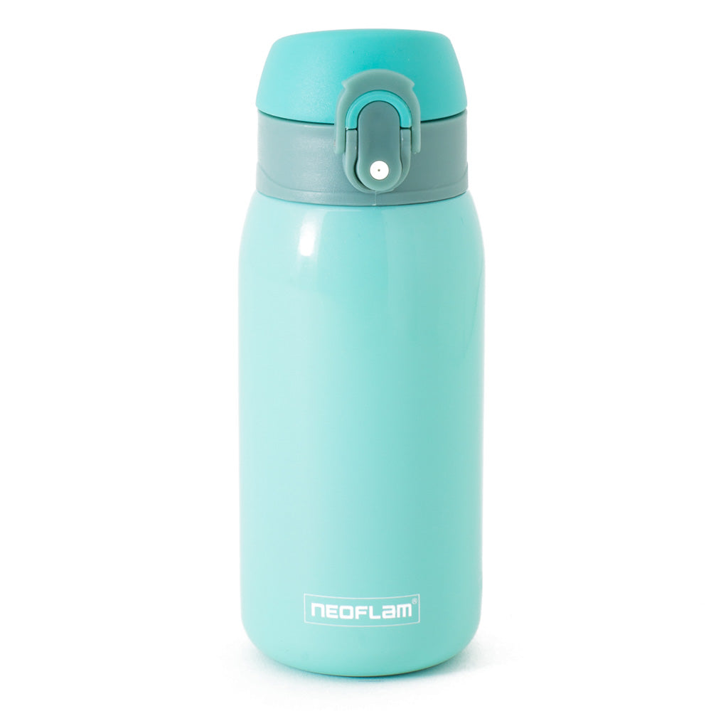 320ml Neoflam Stainless Steel Double Walled and Vacuum Insulated Water Bottle For Kids Blue Metal