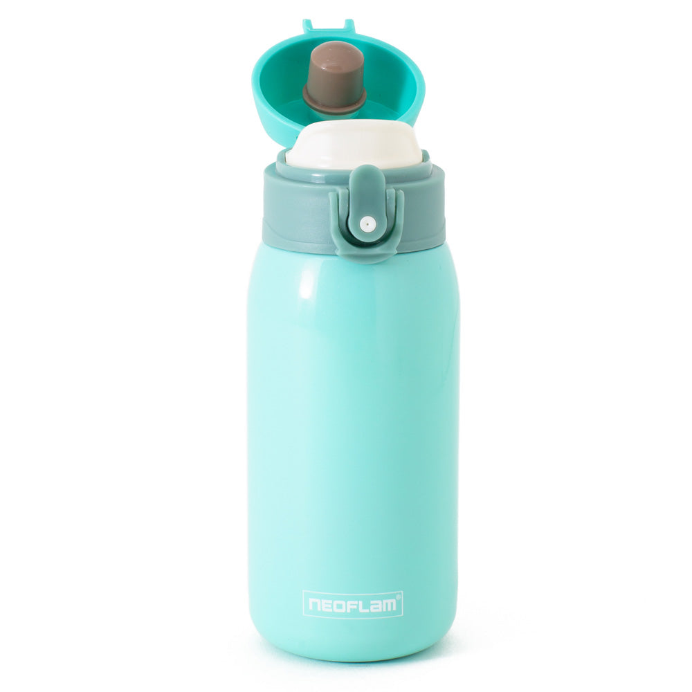 320ml Neoflam Stainless Steel Double Walled and Vacuum Insulated Water Bottle For Kids Blue Metal