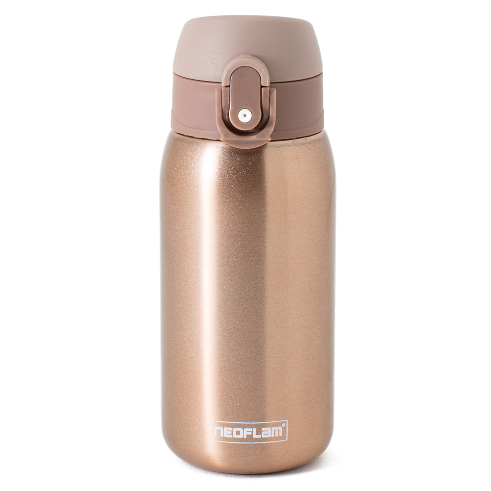 320ml Neoflam Kids Stainless Steel Double Walled and Vacuum Insulated Water Bottle Bronze Metal
