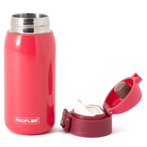 320ml Neoflam Kids Stainless Steel Double Walled and Vacuum Insulated Water Bottle Red Metal