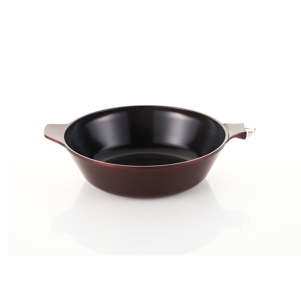 Neoflam MyPan 28cm Wok Pan Induction Red Ruby with glass lid