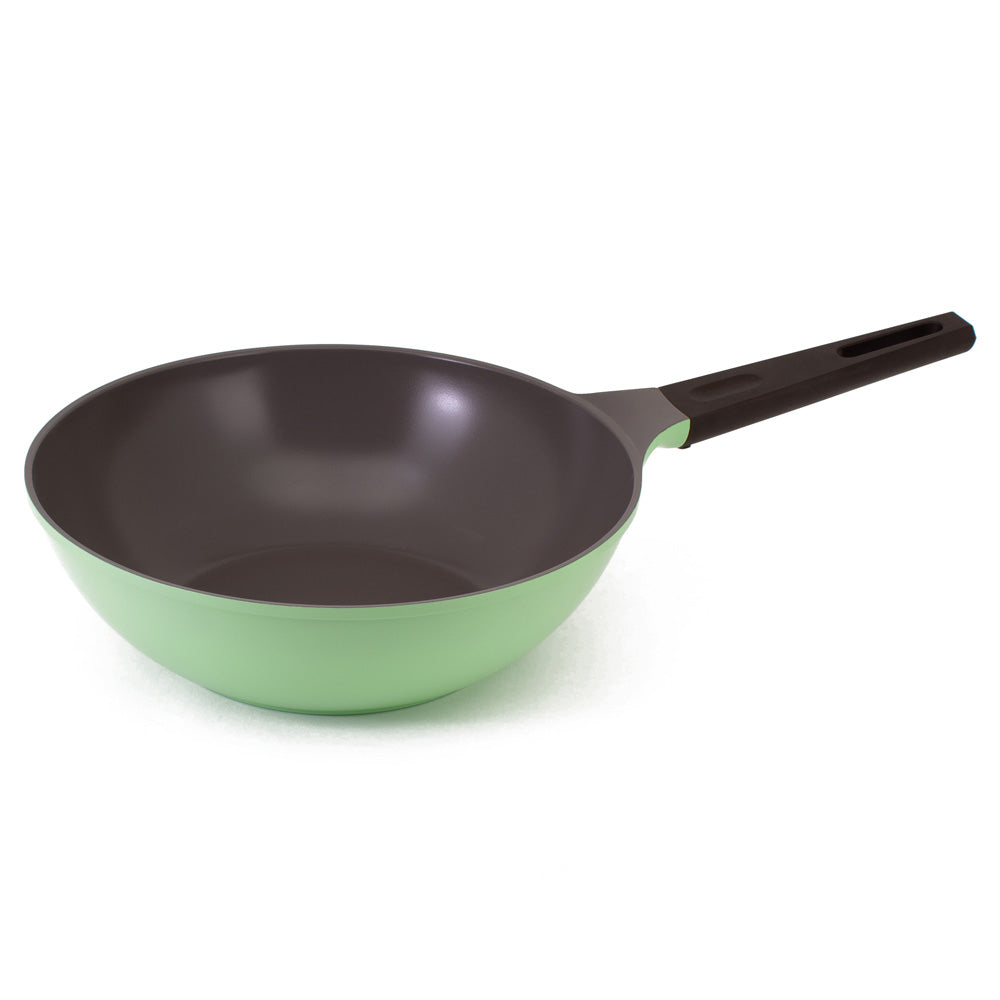 Neoflam Nature+ 30cm Wok Pan Induction Apple Green