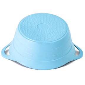 Neoflam Nature Chef Roca 20cm Casserole Induction with Die-Cast Lid and Glass Lid Light Blue