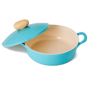 Neoflam Retro 26cm Low Stockpot Induction with Die-Cast Lid  Mint
