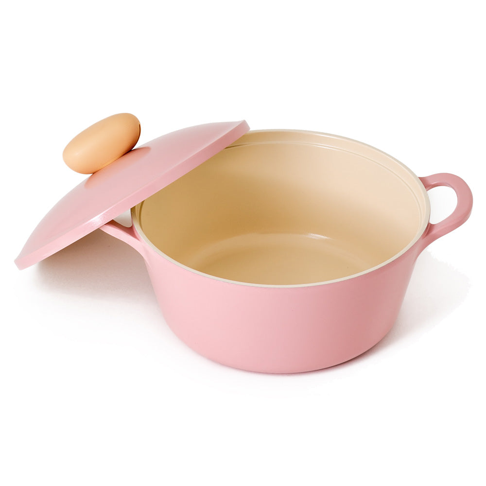 Neoflam Retro 22cm Stockpot Induction with Die-Cast Lid Pink