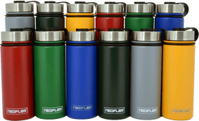 500ml Neoflam Skinny Stainless Steel Double Walled and Vacuum Insulated Water Bottle Black