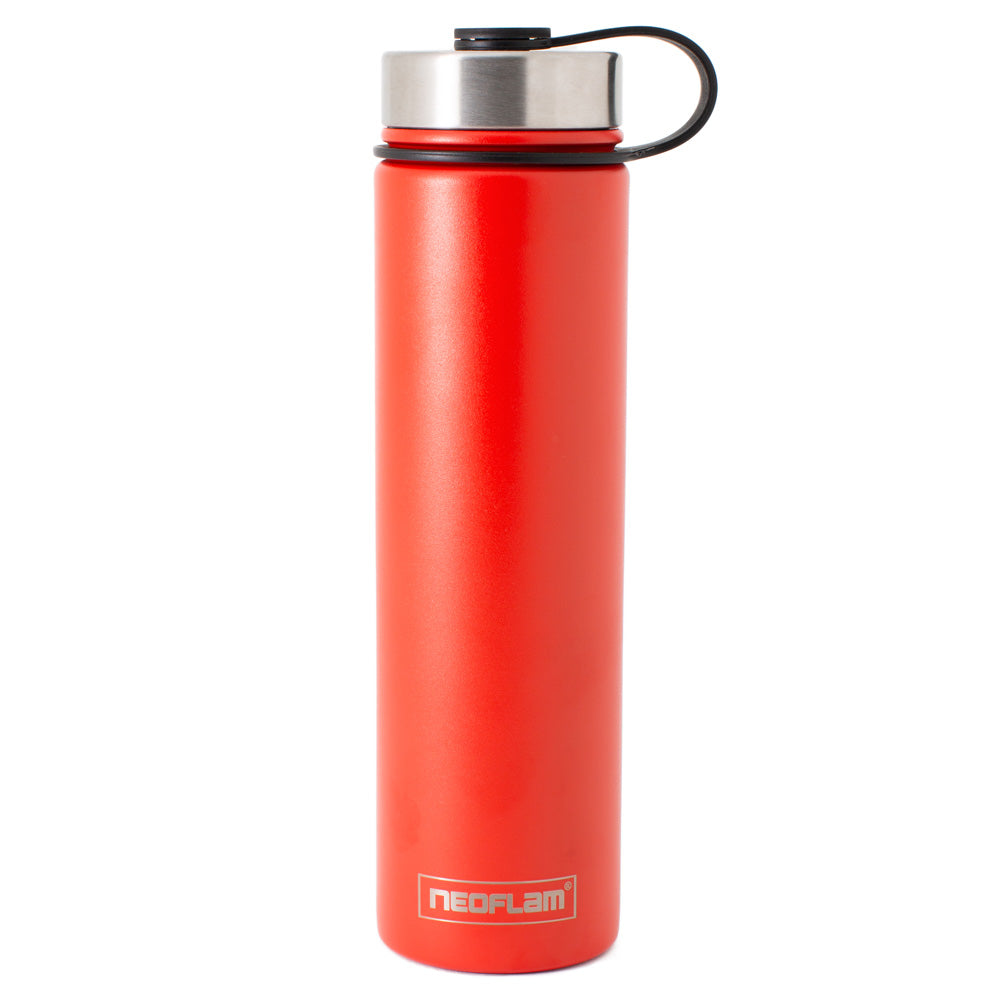 750ml Neoflam Skinny Stainless Steel Double Walled and Vacuum Insulated Water Bottle Mahogany