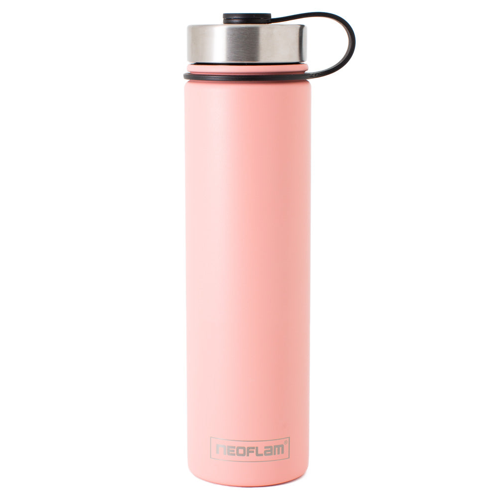 750ml Neoflam Skinny Stainless Steel Double Walled and Vacuum Insulated Water Bottle Coral