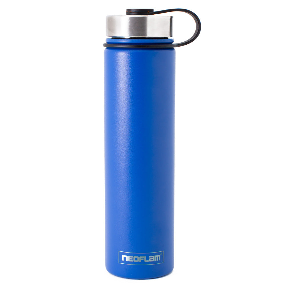 750ml Neoflam Skinny Stainless Steel Double Walled and Vacuum Insulated Water Bottle Sky Blue