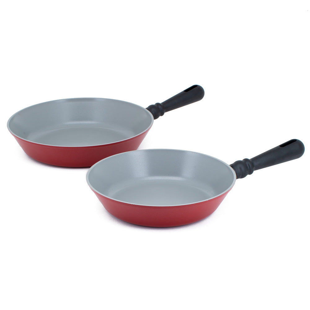 Neoflam Twin pack - 24cm & 28cm Fry pans  -  Red